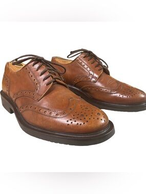 Boemos Wingtips - Cognac Full Grain Leather Size 9